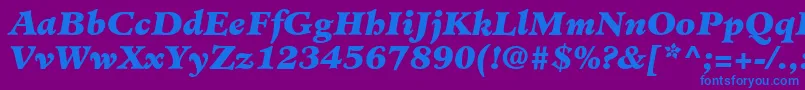 fuente MinisterLtBlackItalic – Fuentes Azules Sobre Fondo Morado