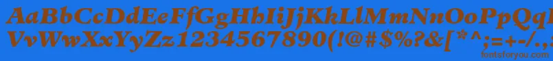 Шрифт MinisterLtBlackItalic – коричневые шрифты на синем фоне