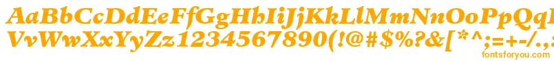 Шрифт MinisterLtBlackItalic – оранжевые шрифты на белом фоне