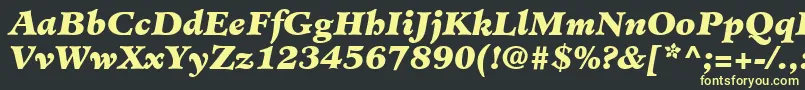 Шрифт MinisterLtBlackItalic – жёлтые шрифты на чёрном фоне