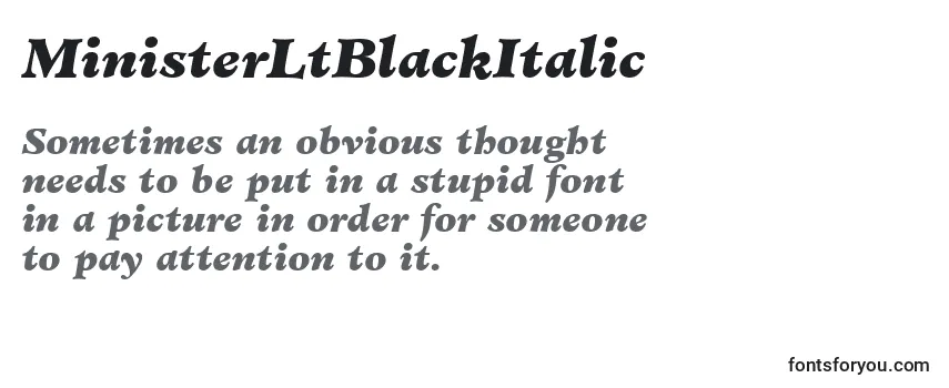 Review of the MinisterLtBlackItalic Font