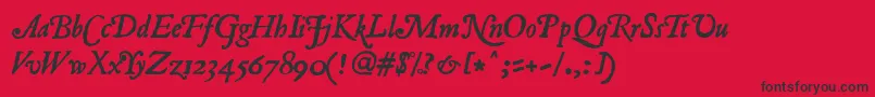RomanAntiqueItalic Font – Black Fonts on Red Background