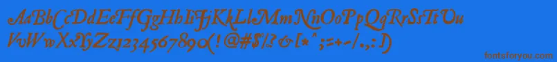 RomanAntiqueItalic Font – Brown Fonts on Blue Background