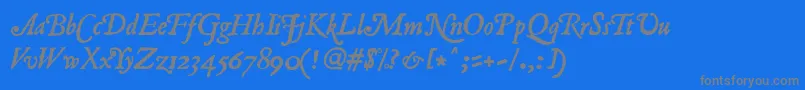 RomanAntiqueItalic Font – Gray Fonts on Blue Background