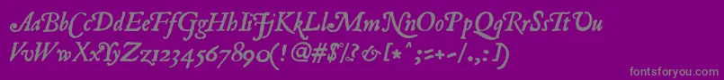 fuente RomanAntiqueItalic – Fuentes Grises Sobre Fondo Morado