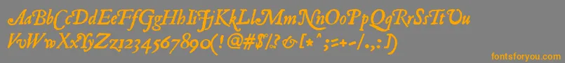 RomanAntiqueItalic Font – Orange Fonts on Gray Background