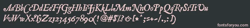 RomanAntiqueItalic Font – Pink Fonts on Black Background