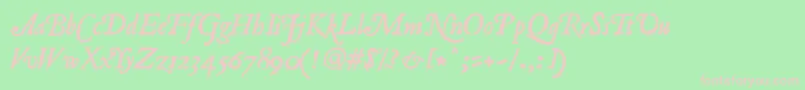 RomanAntiqueItalic Font – Pink Fonts on Green Background