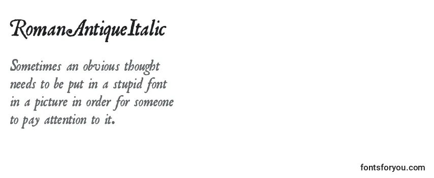 RomanAntiqueItalic Font