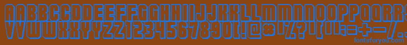 Flashbackversion3 Font – Blue Fonts on Brown Background