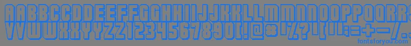 Flashbackversion3 Font – Blue Fonts on Gray Background