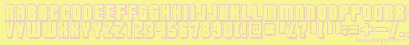 Flashbackversion3 Font – Pink Fonts on Yellow Background