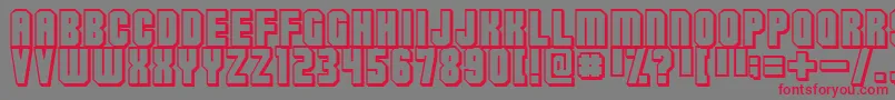 Flashbackversion3 Font – Red Fonts on Gray Background