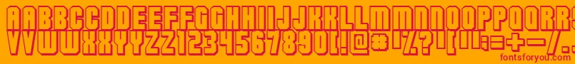 Flashbackversion3 Font – Red Fonts on Orange Background