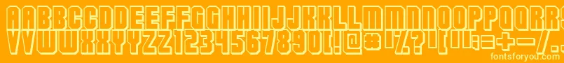 Flashbackversion3 Font – Yellow Fonts on Orange Background