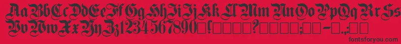 Plain ffy Font – Black Fonts on Red Background