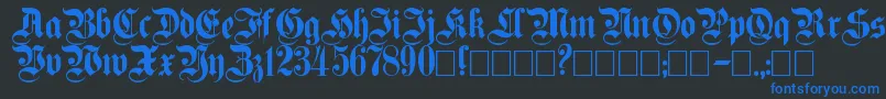 Plain ffy Font – Blue Fonts on Black Background