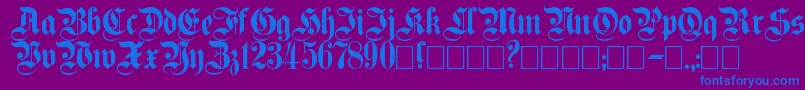 Plain ffy Font – Blue Fonts on Purple Background