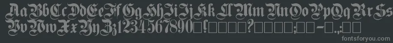 Plain ffy Font – Gray Fonts on Black Background