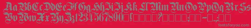 Plain ffy Font – Gray Fonts on Red Background