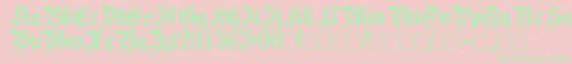 Plain ffy Font – Green Fonts on Pink Background