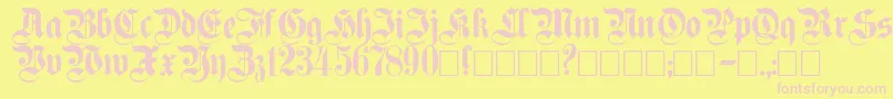 Plain ffy Font – Pink Fonts on Yellow Background
