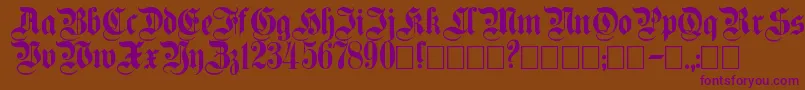 Plain ffy Font – Purple Fonts on Brown Background