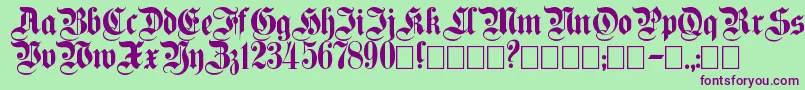 Plain ffy Font – Purple Fonts on Green Background