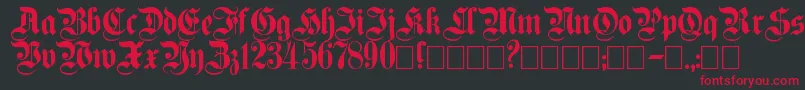 Plain ffy Font – Red Fonts on Black Background