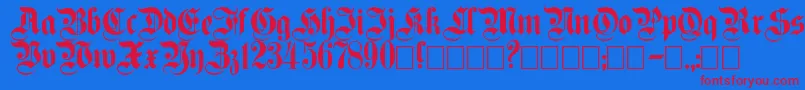 Plain ffy Font – Red Fonts on Blue Background