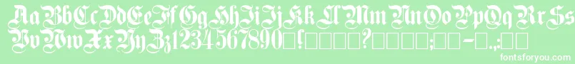 フォントPlain ffy – 緑の背景に白い文字