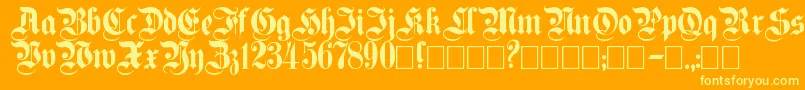 Plain ffy Font – Yellow Fonts on Orange Background