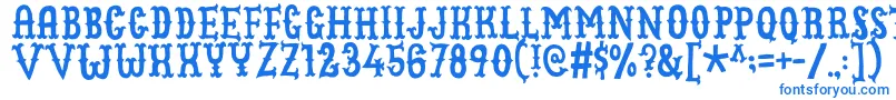 Cowboyjunkdemo Font – Blue Fonts on White Background