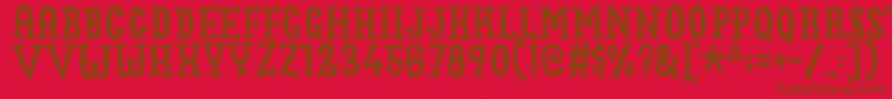 Cowboyjunkdemo Font – Brown Fonts on Red Background