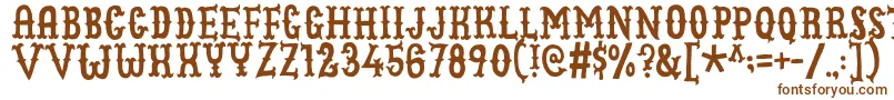 fuente Cowboyjunkdemo – Fuentes Marrones Sobre Fondo Blanco