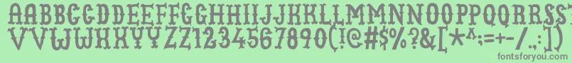 Cowboyjunkdemo Font – Gray Fonts on Green Background