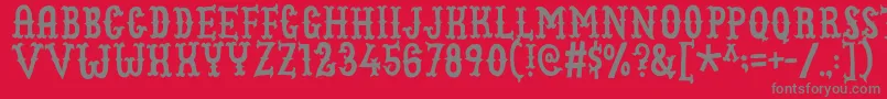 Cowboyjunkdemo Font – Gray Fonts on Red Background