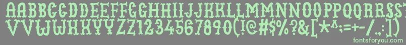 Cowboyjunkdemo Font – Green Fonts on Gray Background