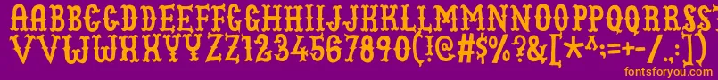 Cowboyjunkdemo Font – Orange Fonts on Purple Background