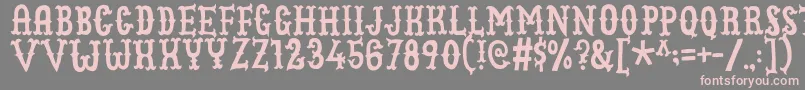 Cowboyjunkdemo Font – Pink Fonts on Gray Background