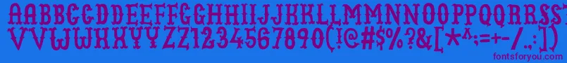 Cowboyjunkdemo Font – Purple Fonts on Blue Background