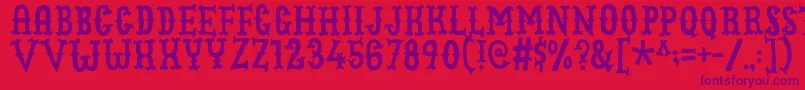 Cowboyjunkdemo Font – Purple Fonts on Red Background