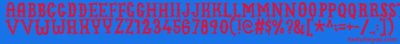 Police Cowboyjunkdemo – polices rouges sur fond bleu