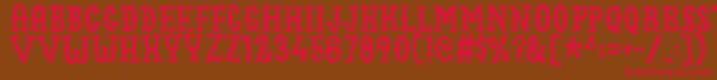 Cowboyjunkdemo Font – Red Fonts on Brown Background