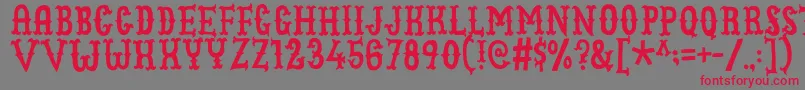 Cowboyjunkdemo Font – Red Fonts on Gray Background