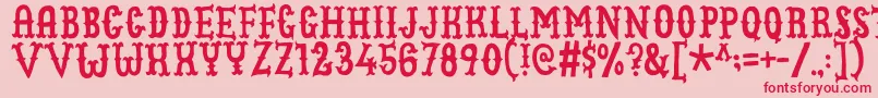 Cowboyjunkdemo Font – Red Fonts on Pink Background