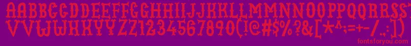 Cowboyjunkdemo Font – Red Fonts on Purple Background