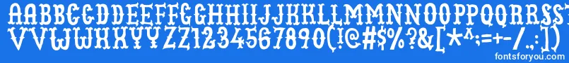 Cowboyjunkdemo Font – White Fonts on Blue Background