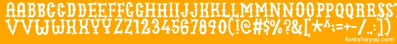 フォントCowboyjunkdemo – オレンジの背景に白い文字