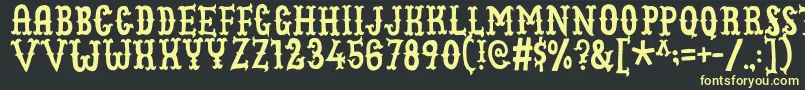 Cowboyjunkdemo Font – Yellow Fonts on Black Background